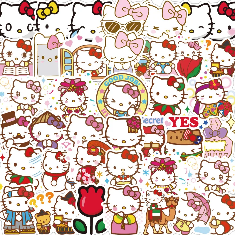 50 / 100 шт. рисунок hello Kitty в стиле граффити из водонепроницаемого материала