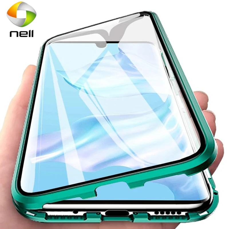 

Металлический магнитный двухсторонний стеклянный чехол с полной защитой 360, новый чехол OPPO Realme 8 6 5 Pro C21 C17 C15 A72 A53 A54 A15 A55 A16, чехол