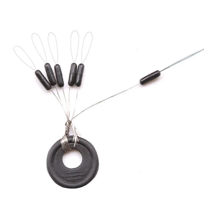 60pcs 10 Group  Set High Quality Rubber Space Beans For Sea Carp Fly Fishing Accessories Spinner Bait Fish Sport Tool Face Carp