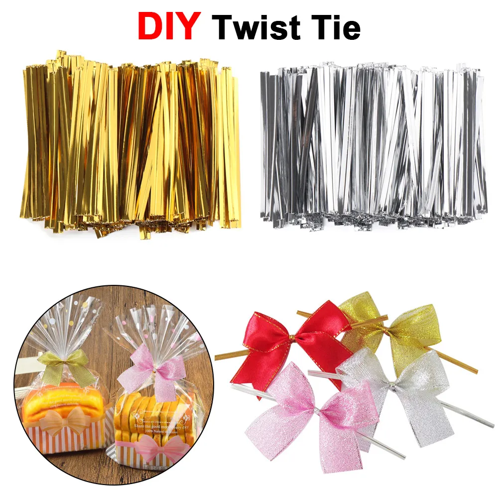 800 шт. металлическая плетеная проволока с бантом для конфет леденец выпечка