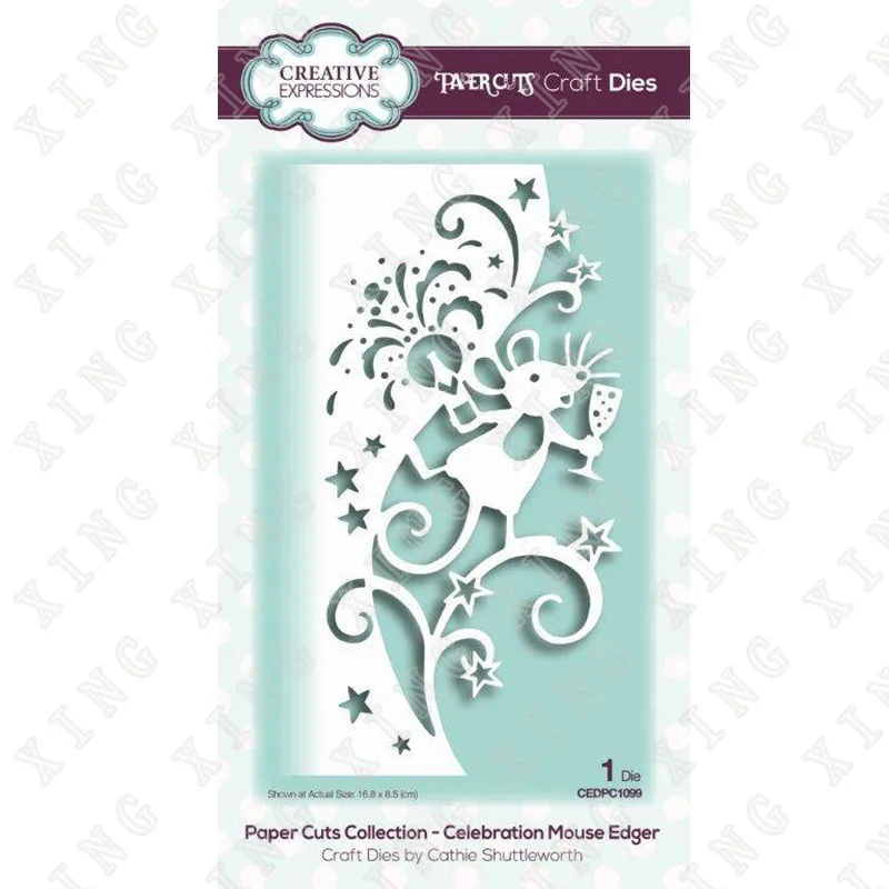 

Celebration Mouse Edger Craft New Metal Cutting Dies Scrapbook Diary Decoration Embossing Template Diy Greeting Card Handmade