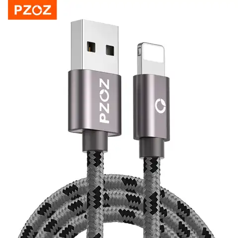 Кабель PZOZ USB для iPhone 13, 12, 11 Pro, Xs MAX, X, XR, 8, 5, SE, ipad mini, 8-контактный кабель для быстрой зарядки и передачи данных мобильный телефон