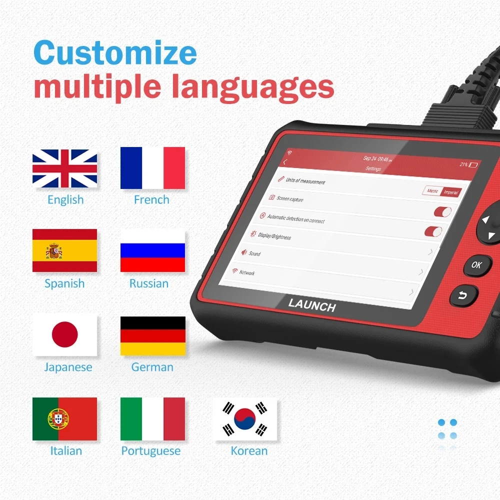 Автомобильный сканер LAUNCH X431 CRP909C OBD2 профессиональная подушка безопасности SAS TPMS