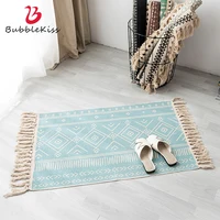 LOYAlgogo  Bohemian Tassel Carpet Retro Cotton Linen Woven Geometric Long Rugs Home Bedroom Decoration Tatami Floor Mat Rugs