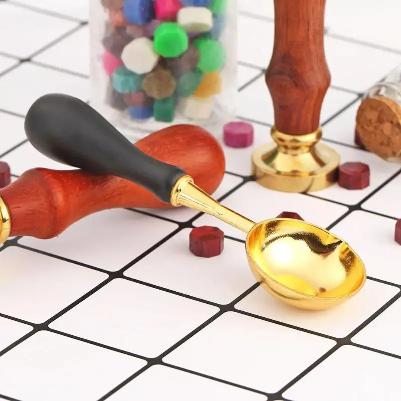 Прочная герметизация искусственная латунная ложка в стиле ретро для