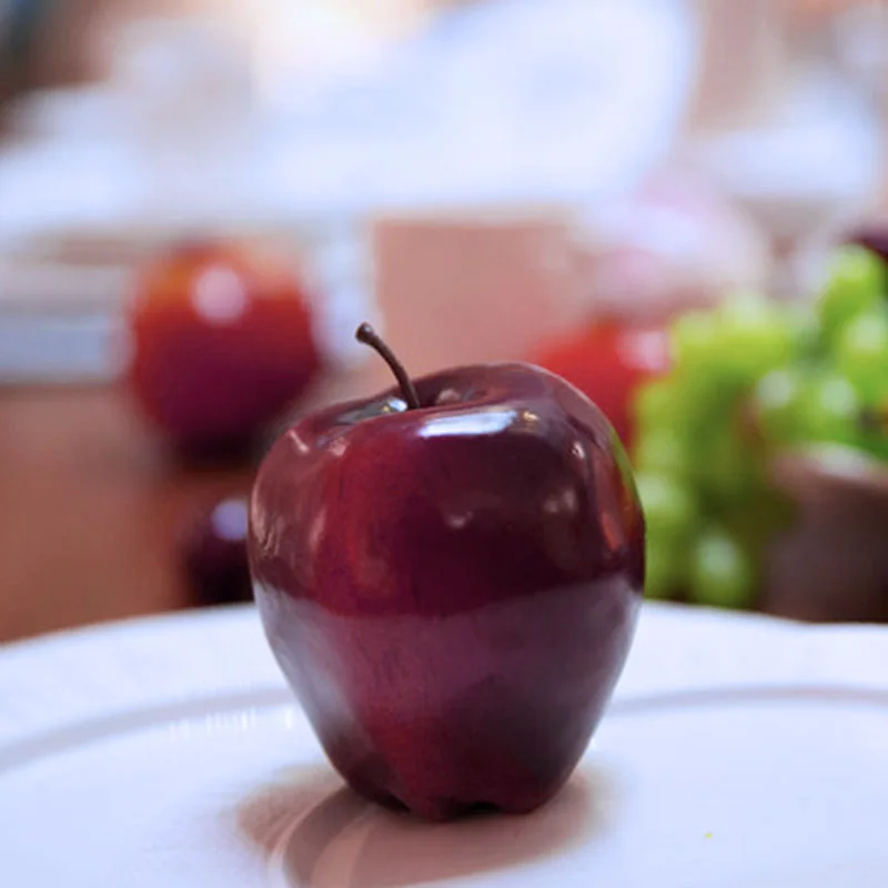 

6X Artificial Realistic Red Delicious Fruit Display Kitchen Fake Foods Decor