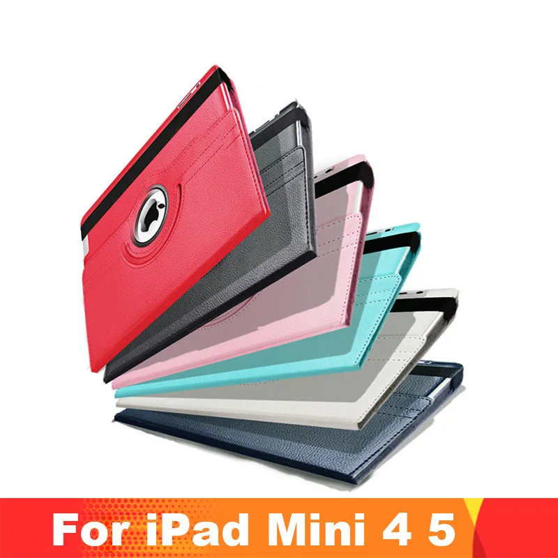 Вращающийся на 360 градусов Pu чехол для Ipad Mini 5/4 умный Авто спящий флип стенд 4/5