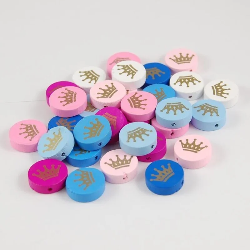 50 шт. Разноцветные деревянные бусины 20 мм | Дом и сад