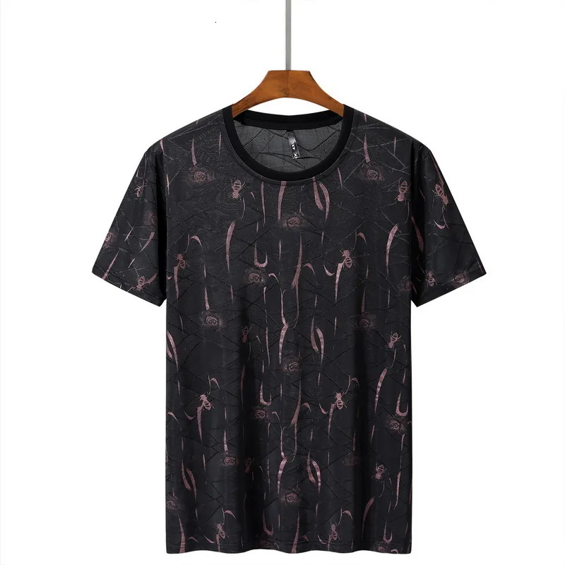 Толстовка с коротким рукавом и круглым вырезом размера плюс 10XL принтом в стиле