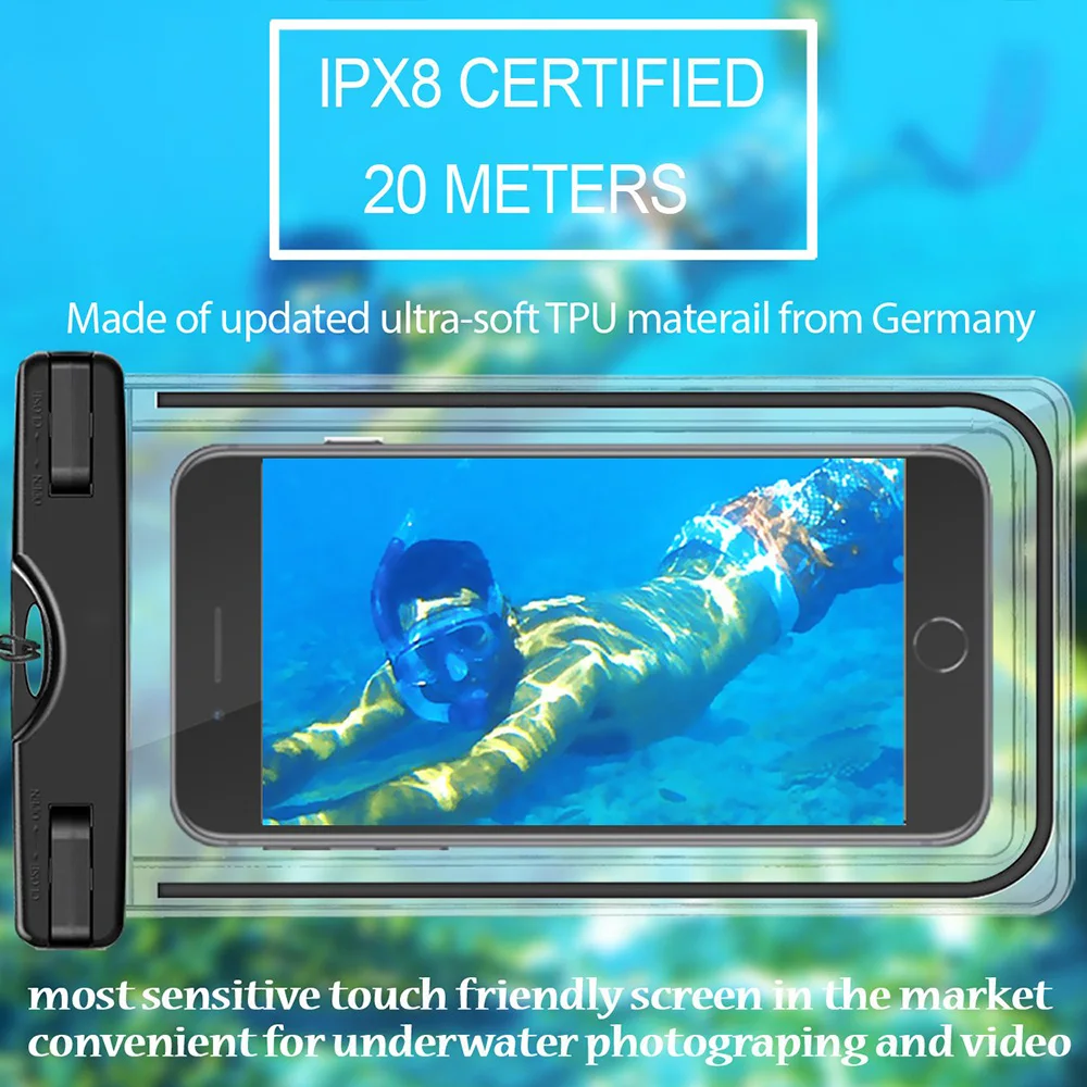 Водонепроницаемый мобильный телефон чехол для ZTE Axon 9 PRO прозрачный ПВХ