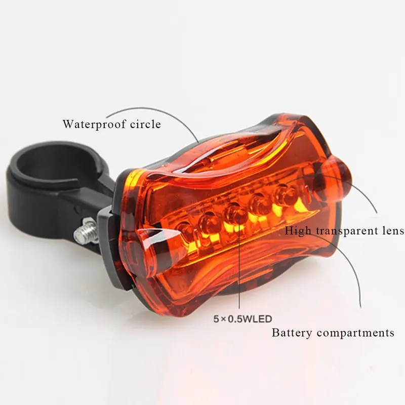 Светодиодный Водонепроницаемый хвост светильник задний фонарь для велосипеда с