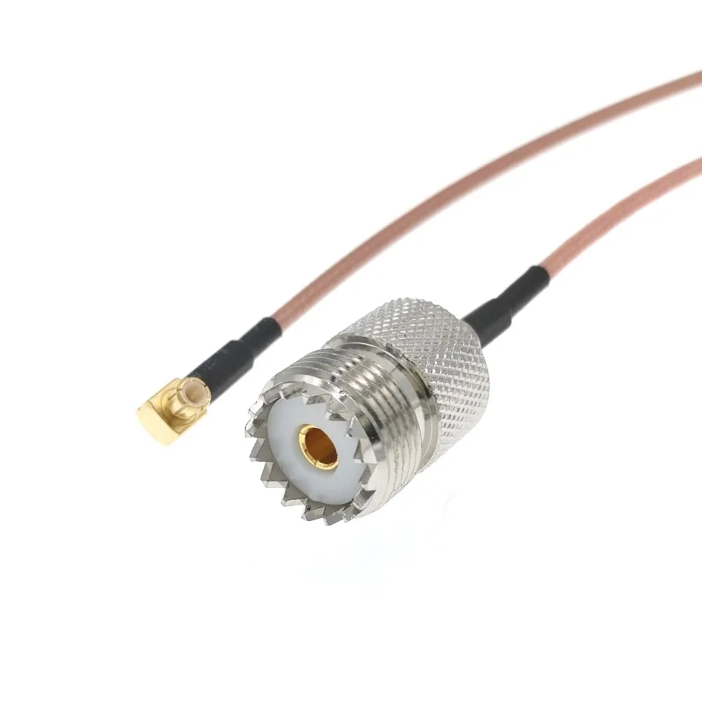 Штекерный разъем MCX под прямым углом к гнездовому разъему SO239 UHF RG316 8 &quotОТРЕЗОК