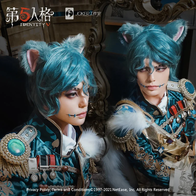 

Identity V Game Cheshire Cat Series Hair Hoop Plush Stuffed Cat Ear Hair Band KC Hair Accessories Cospaly Props Halloween Party