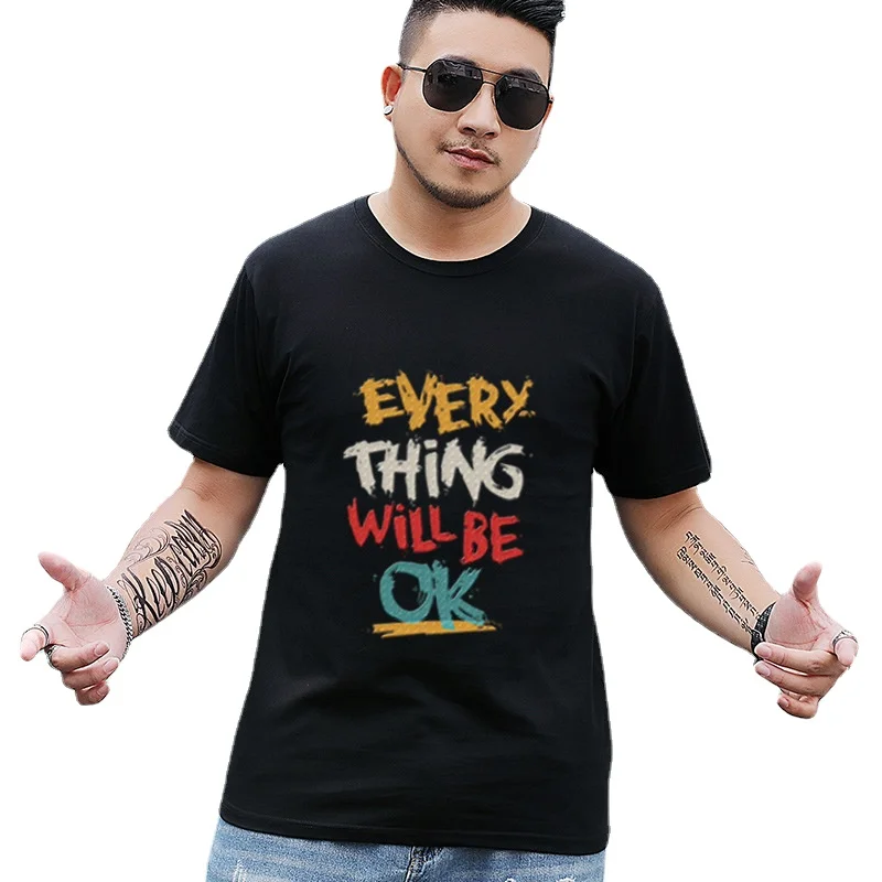 Футболка мужская с круглым вырезом тенниска из 100% хлопка крутая повседневная