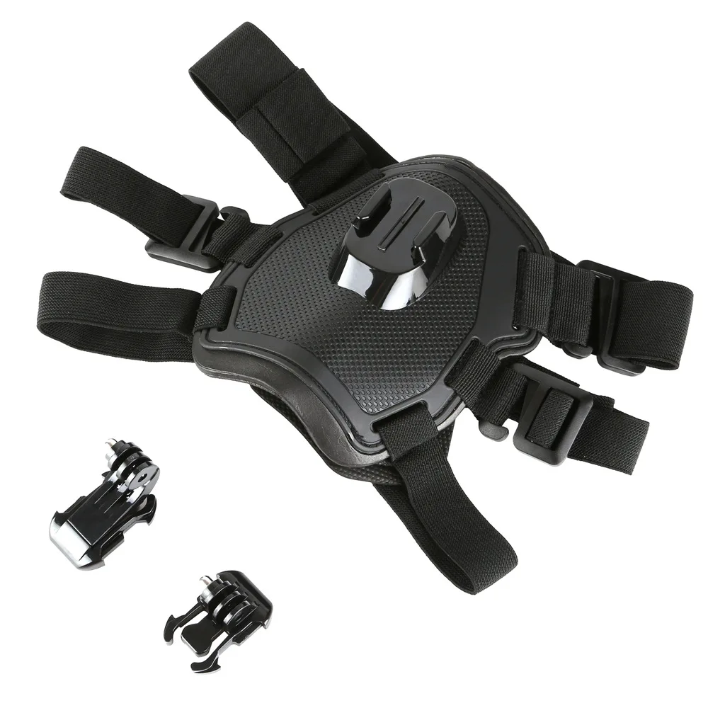 

GoPro Hero 9/8/7/6/5/4/3+ Adjustable Elastic Pet Harness with Back Mount Fetch for GoPro Action Camera Dog Harness Set