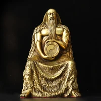 13china lucky seikos brass fuxi statue the ancestor of humanities emperor fuxi tai chi bagua office ornaments town house