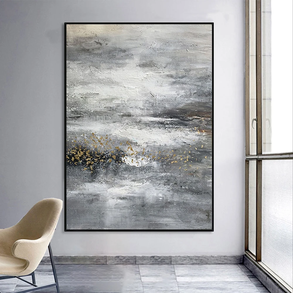 

Handmade Abstract Landscape Oil Paintings Large Salon Wall Decoration Modern Paintings On Canvas Hand Painted Artwork Unframed