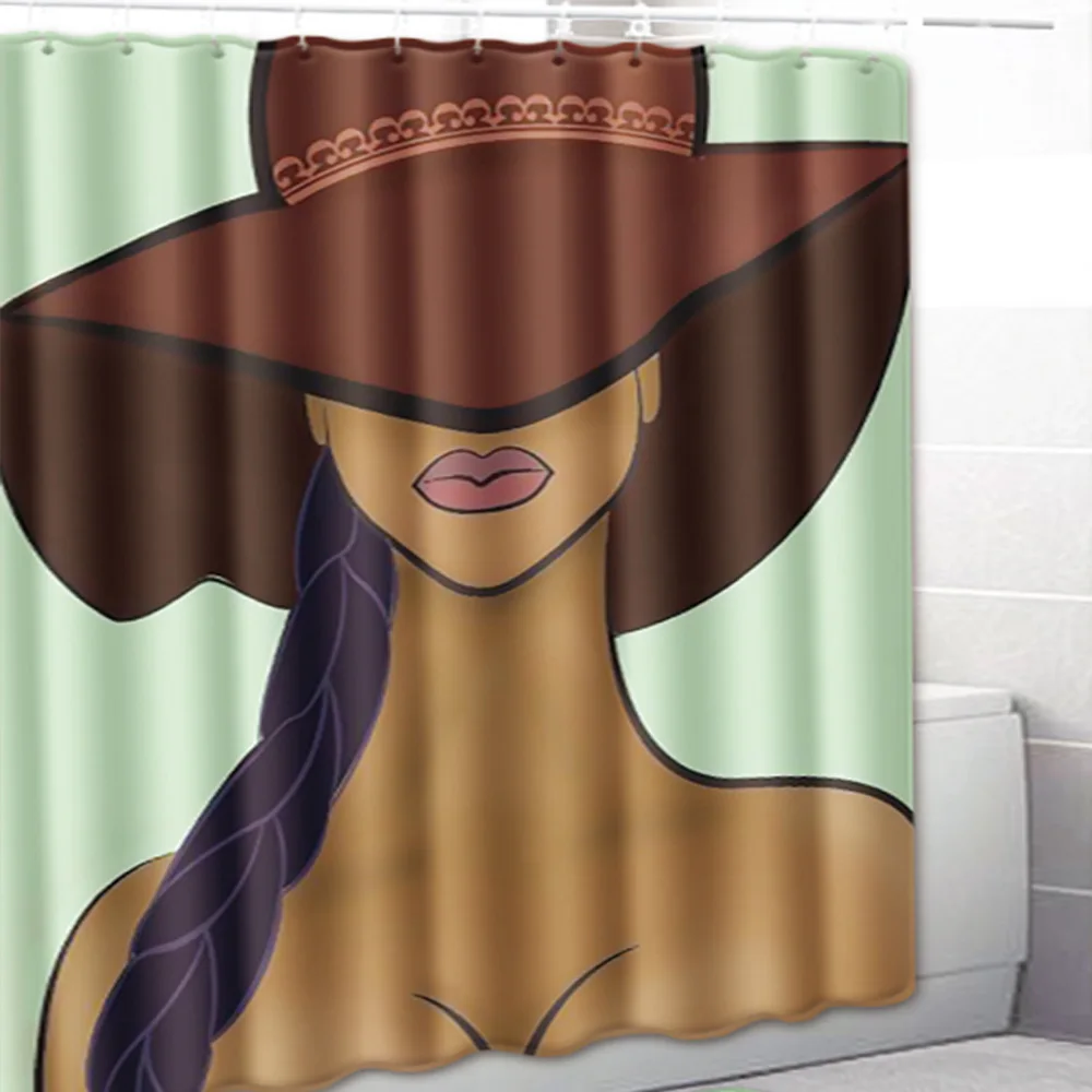 Современные модные дамские занавески для душа с крючками домашние декоративные