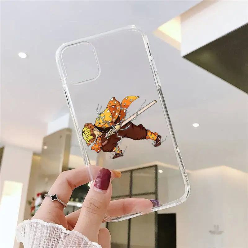 

Anime Kurama Demon Slayer Phone Case Transparent soft For iphone 5 5s 5c se 6 6s 7 8 11 12 plus mini x xs xr pro max