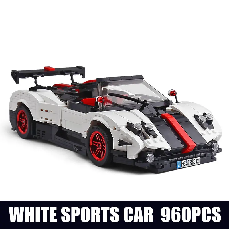 960 pcs Креативная серия Moc Technic Ниссан GTR R35 скорость хром, Ванадий Набор автомобилей строительные блоки кирпичи модель игрушки 20518 - Цвет: 960 pcs