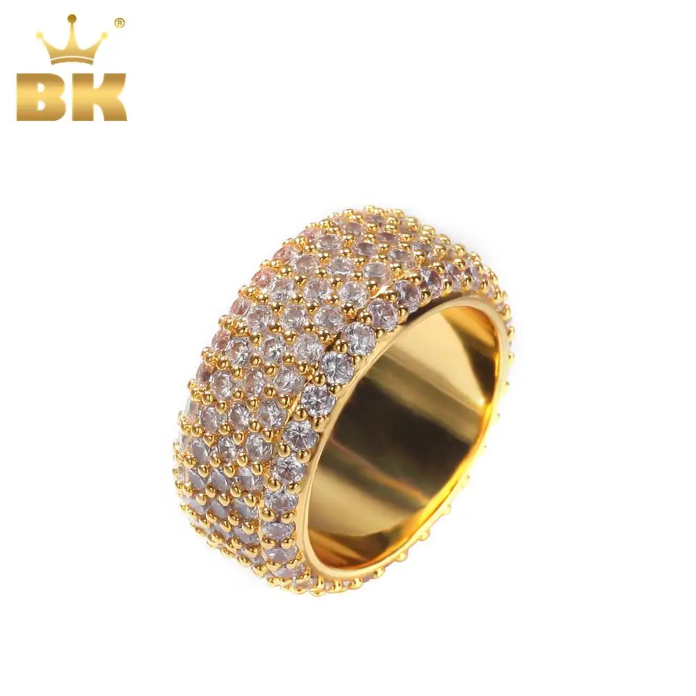 

The Bling King Eternity Wedding Band Rings For Women 5Rows Full Zirconia Stones Simple Jewelry Engagement Gifts