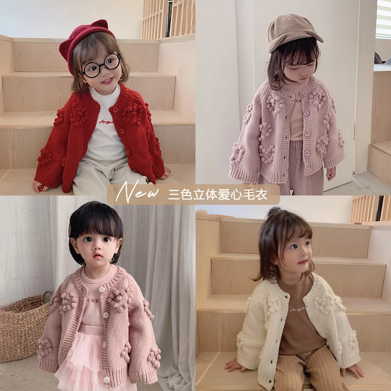 Свитер для девочек куртка 2019 г. Осеннее платье Новая корейская детская одежда