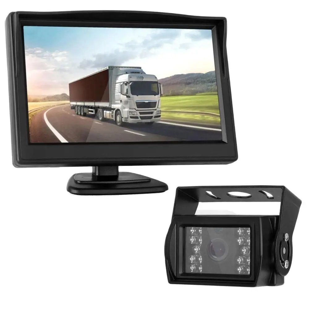

Misayaee 4.3 Inch Colour TFT Car Monitor Supports of 480×272+Reversing Camera System Suitable for RV Camper Car School Bus