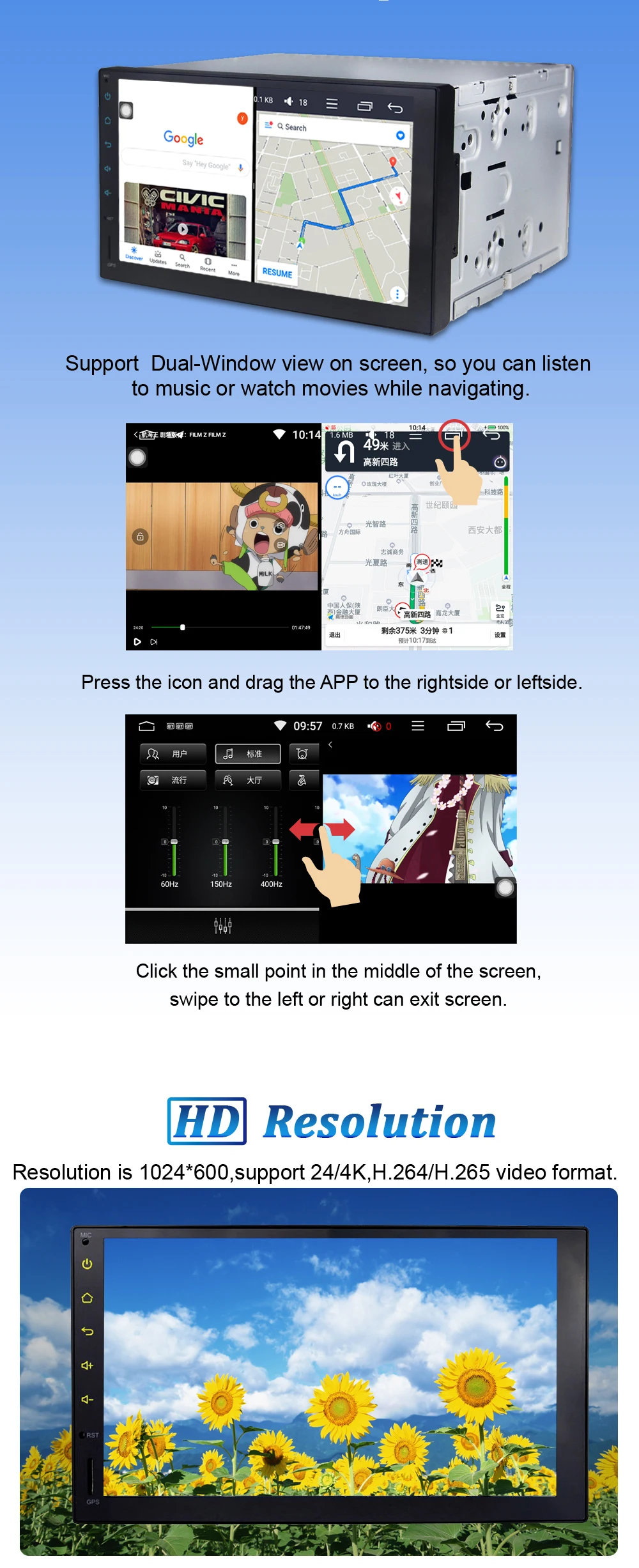 ARKRIGHT 7 ''4+ 64GB 2Din Android автомобильный плеер Android 8,1 Авторадио carplay sc9853i с 4G слотом для сим-карты