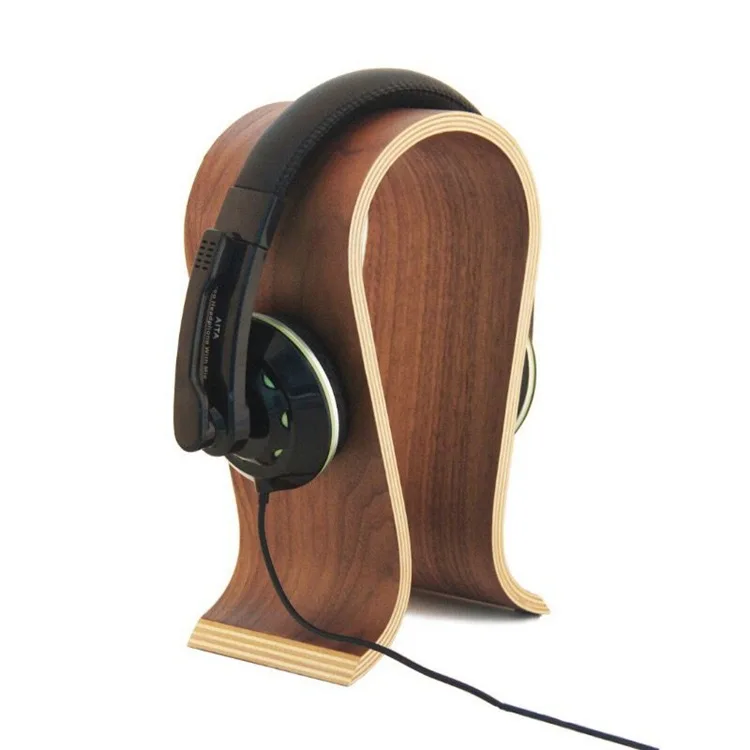 

Solid Wood Earphone Cable Bracket, Headset Stand, Headphone Stand, Arc base design