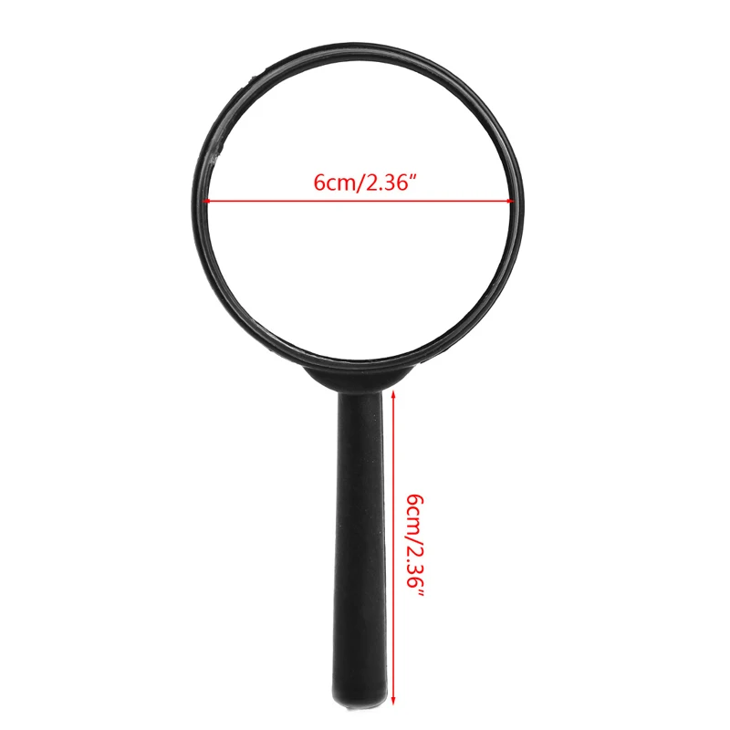 

Magnifier 60mm Hand Held 5X Magnifying Loupe Reading Glass Lens Exquisite Workmanship For Inspecting Jewelry Checking Maps