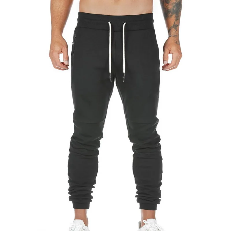 01 SHUJIN PuimentiuaAutumn Solid Loose Straight Men's Casual Pants Long Trousers Waist Pants Men Plus Size Cotton pantolon erkek - Цвет: 01