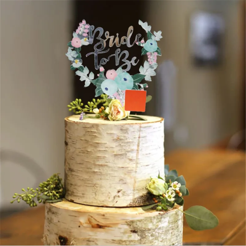 1 шт. свадебное украшение невесты быть золотой акриловый торт Топпер ДУШ