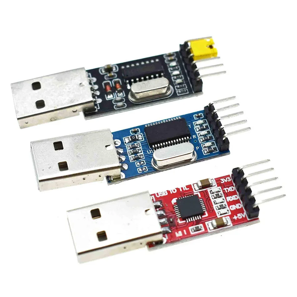 1pcs PL2303HX+1pcs CP2102+1pcs CH340G USB TO TTL для Arduino PL2303 CP2102 5PIN в UART модуле.