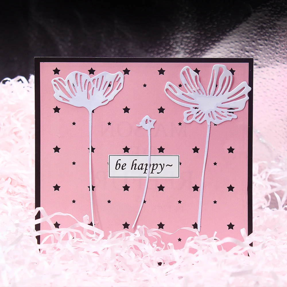 Трафареты для резки металла три маленьких цветка трафареты пузырьковый круг DIY