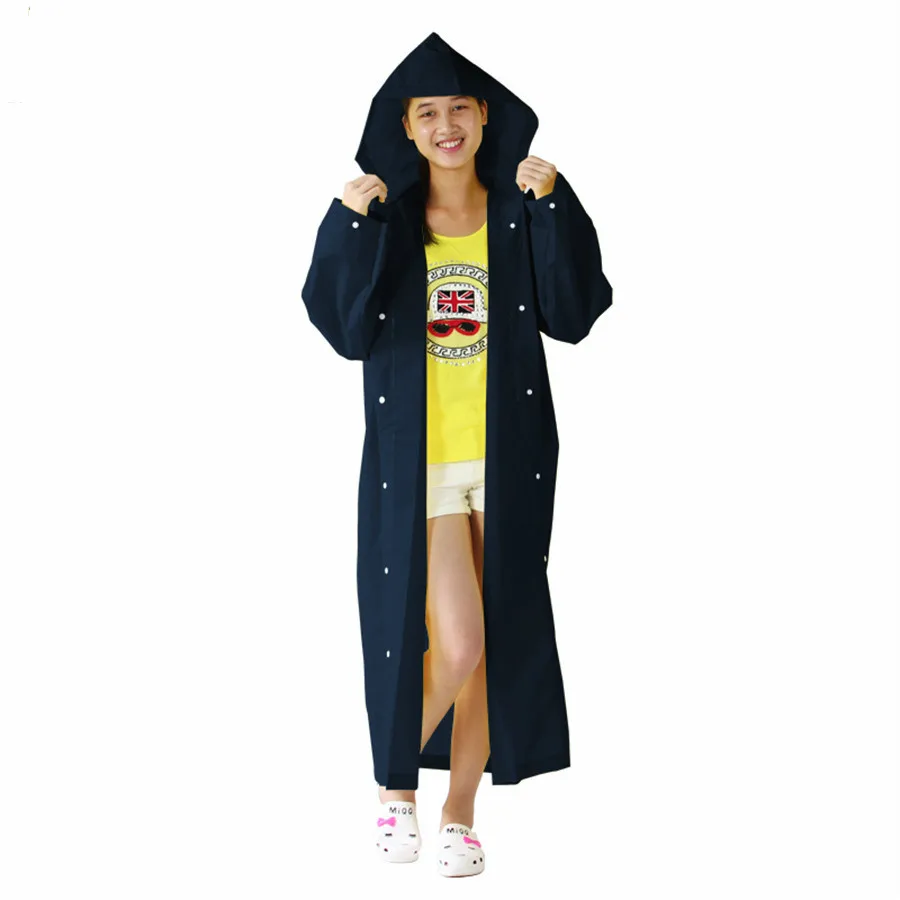 Водонепроницаемый длинный дождевик с капюшоном уличная Женская куртка пончо от