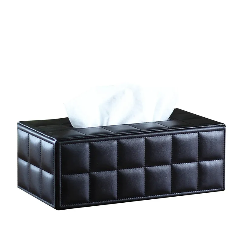 Прямоугольный чехол для салфеток из искусственной кожи дома и офиса |