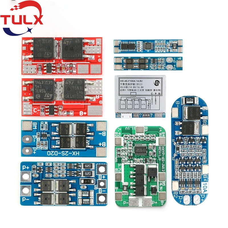 

1S 2S 3S 4S 6S Li-ion Lithium Battery Protection Board 18650 Charger Module Board PCB BMS Protection Board Lipo Cell Module