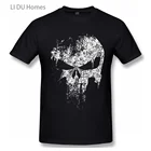 Футболка с изображением Карателя, черепа, хип-хопа, футболка для мужчин и женщин, Высококачественная хлопковая летняя футболка с коротким рукавом, графическая футболка, топ в подарок