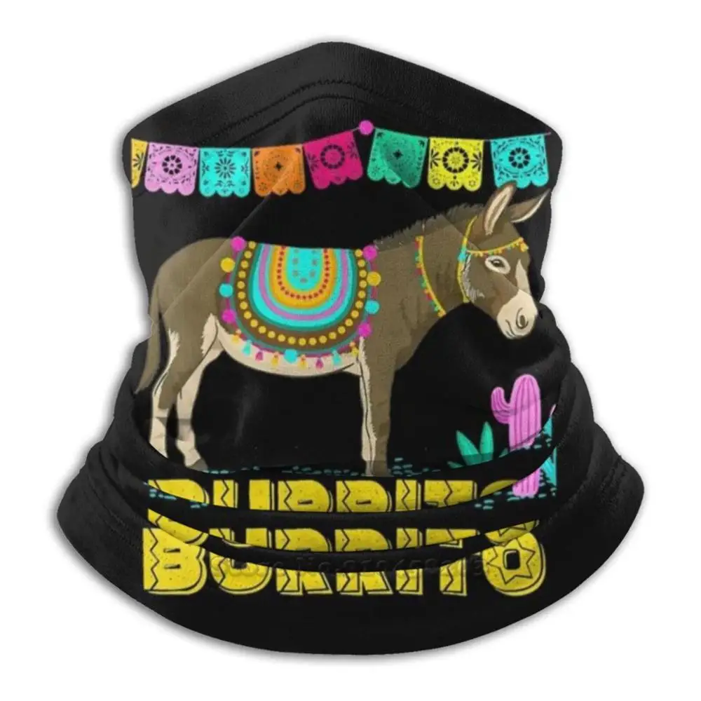 

Burrito Ослик Cinco De Mayo Мексиканская шарф для вечеринок мотоциклистов горловиной теплые меховые Оголовье Маска для велоспорта осел забавные
