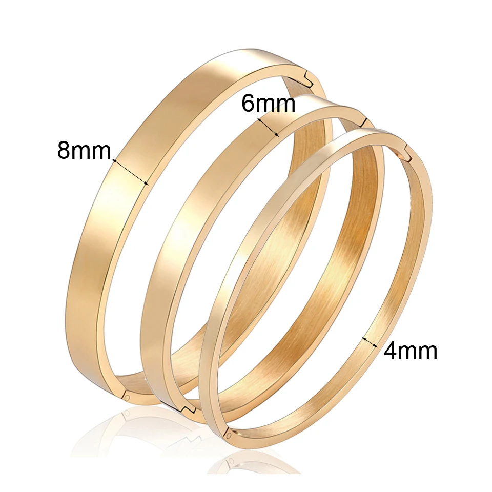 BOBASI новые круглые браслеты из нержавеющей стали и три цвета трендовые