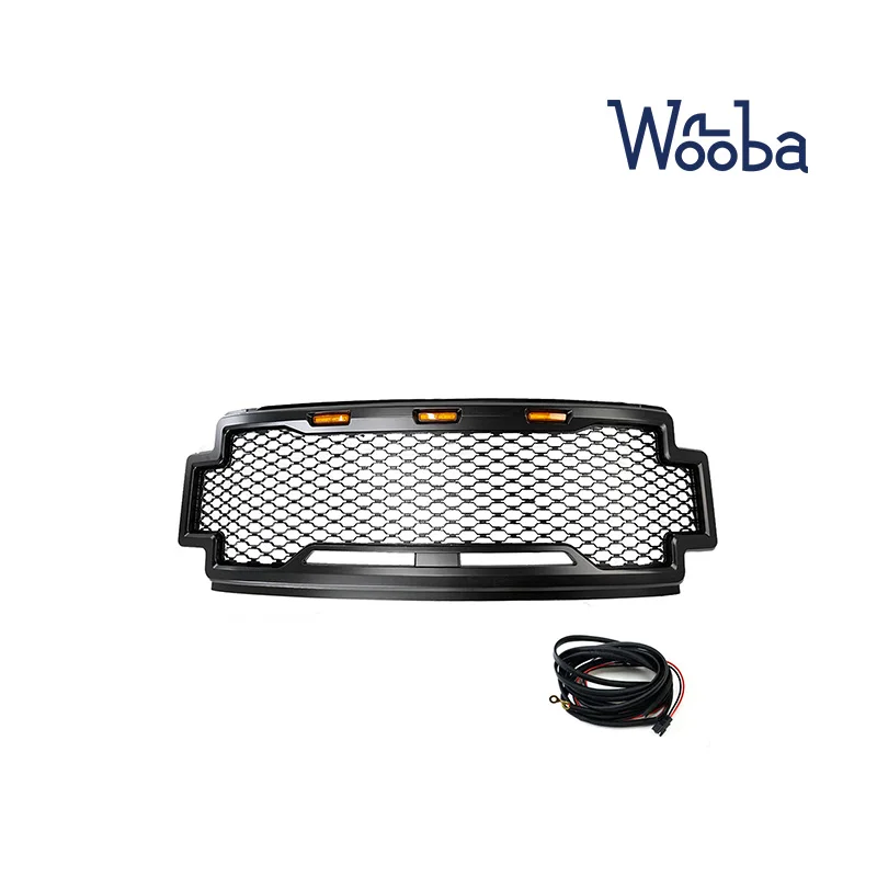 

Front Grille & Led Light Black ABS Raptor Style For F250 Super Duty 2018