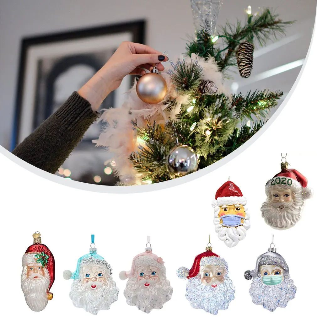 

Alloy Santa Claus New Year Natural Wood Christmas Tree Ornaments Pendant Hanging Gifts Xmas Decor for Home Party Decorations