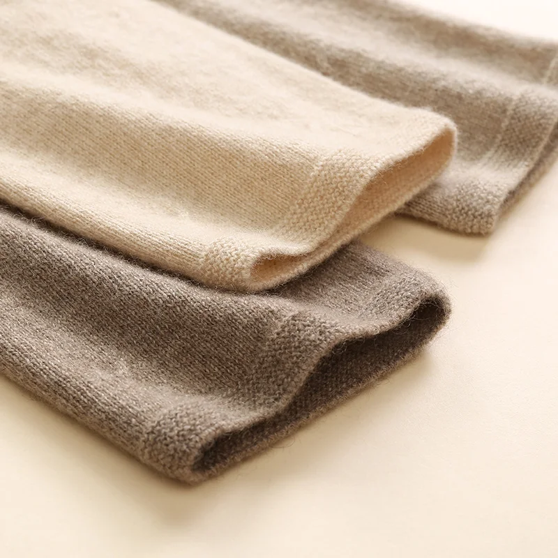 

BARESKIY women's shirt 100% cashmere turtleneck sweater solid color slim bottoming sweater fashion warm thin cashmere sweater
