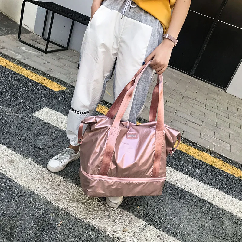 

EXCARGO Women Bags Travel Business Luggage Dry And Wet Separation Fitness Bag For Women 2020 New Girl Pink Shoulderbags
