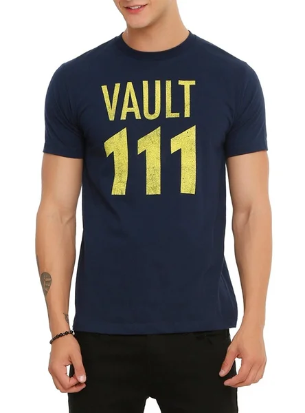 Модная мужская футболка Мужская с принтом летняя Fallout Vault 111 | одежда