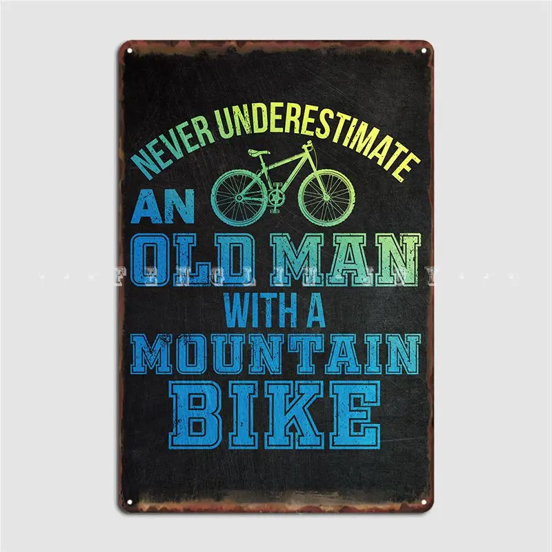 

Mountain Biking Metal Sign Custom Bar Cave Cinema Garage Mural Painting Tin Sign Poster