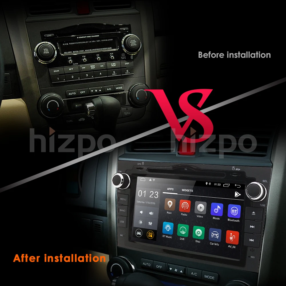 Автомобильный мультимедийный плеер 2DIN android 10 8 дюймов DVD GPS для Honda CRV 2007 2011 радио