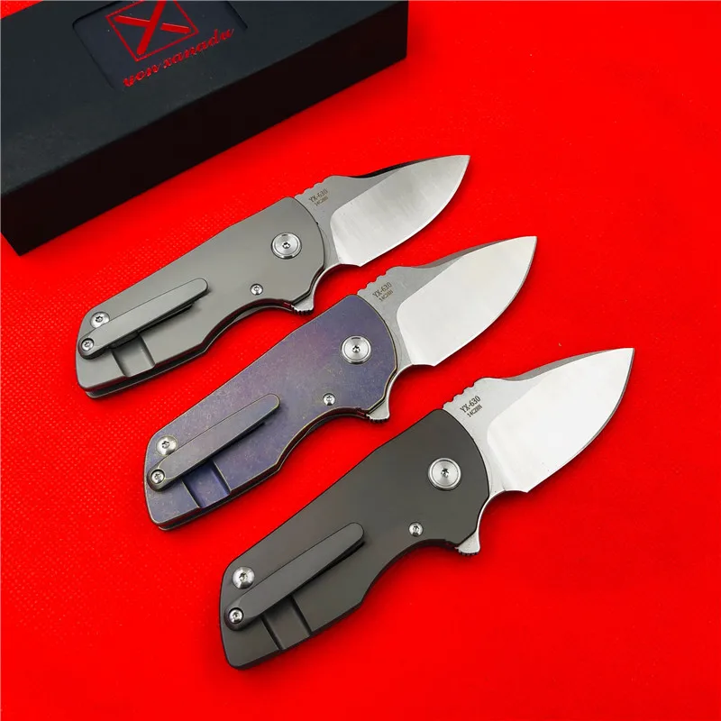 Оригинальный складной мини нож для рыбалки маленький 14c28n из титанового сплава
