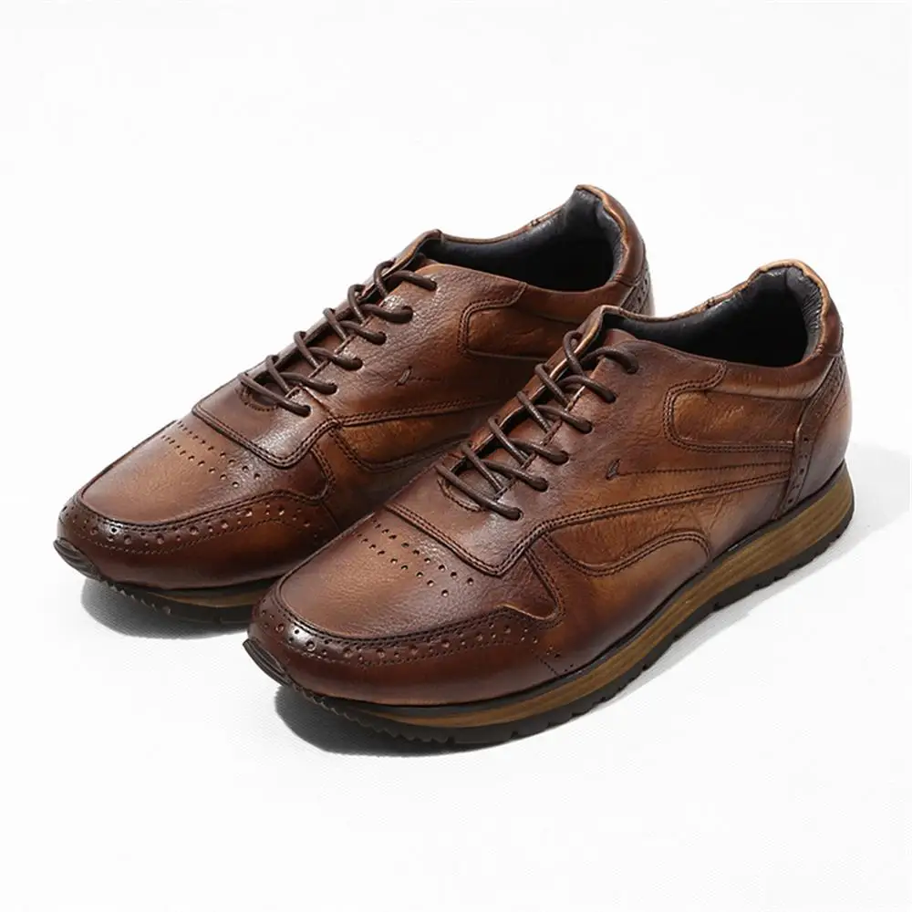 Кроссовки мужские из натуральной кожи повседневная обувь на шнуровке плоская