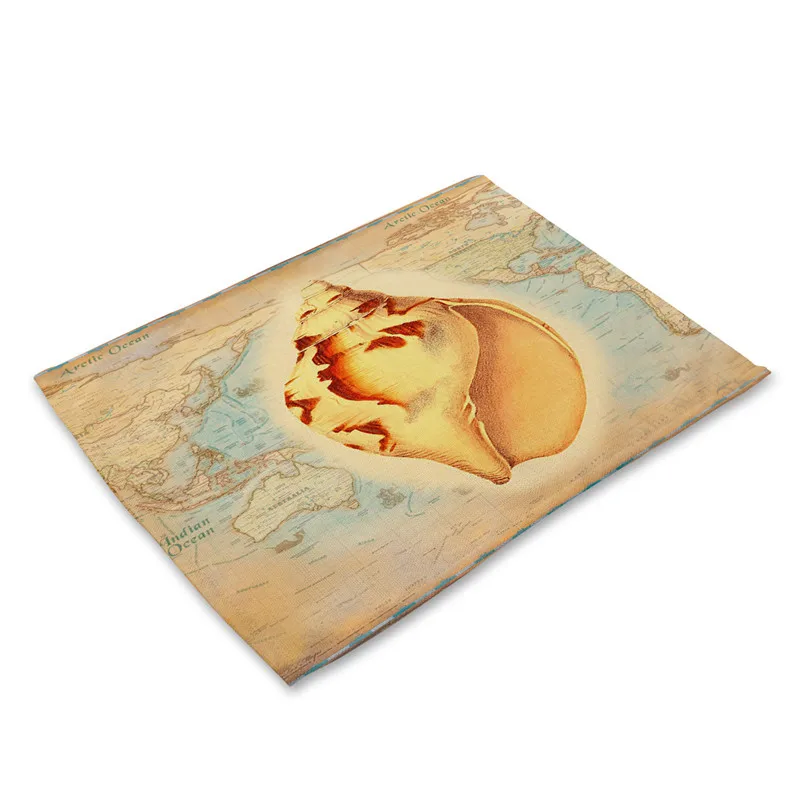 Морская подстилка с улиткой и морскими звездами кухонная коврики для обеденного